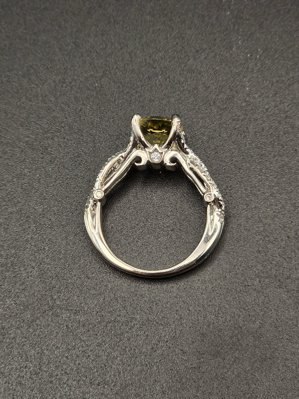 18K Yellow Tourmaline & Diamonds Ring