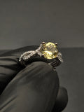 18K Yellow Tourmaline & Diamonds Ring